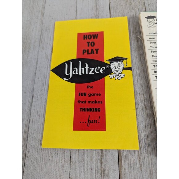 1956 Yahtzee Gaming Game Score Pads Replacements Unused Instructions #1 - Picture 2 of 4